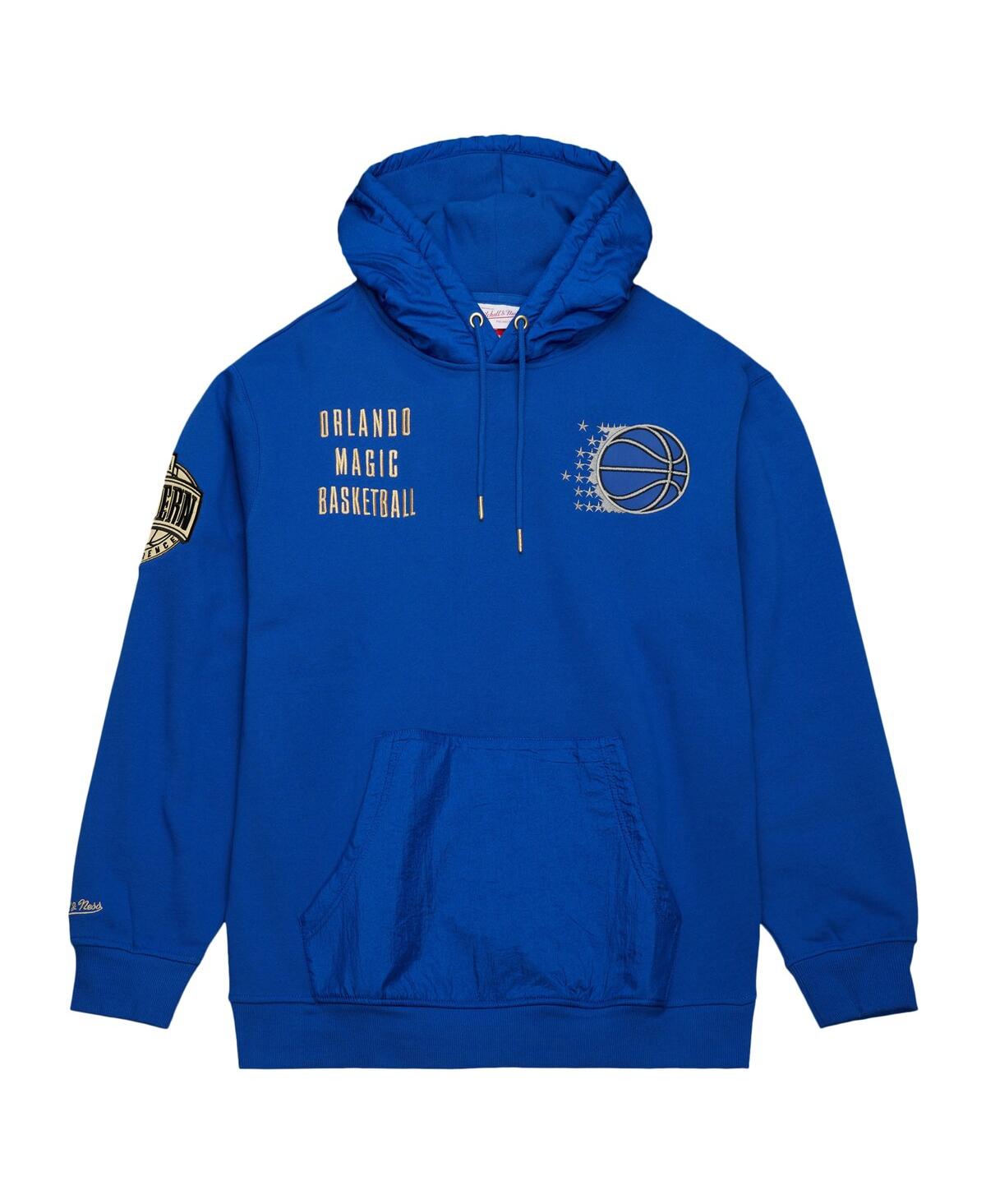 Mitchell & Ness Men'sOrlando Magic Team Og 2.0 Vintage Logo Fleece Pullover Hoodie - Blue