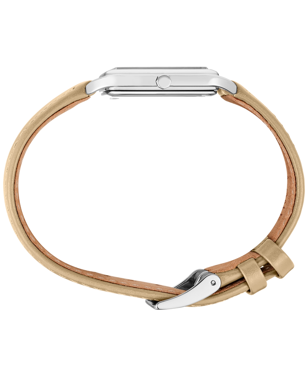 Seiko Women's Essentials Light Brown Leather Strap Watch 26mm X 35mm In Pink