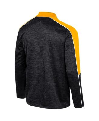 Men's Black Appalachian State Mountaineers Marled Half-Zip Jacket