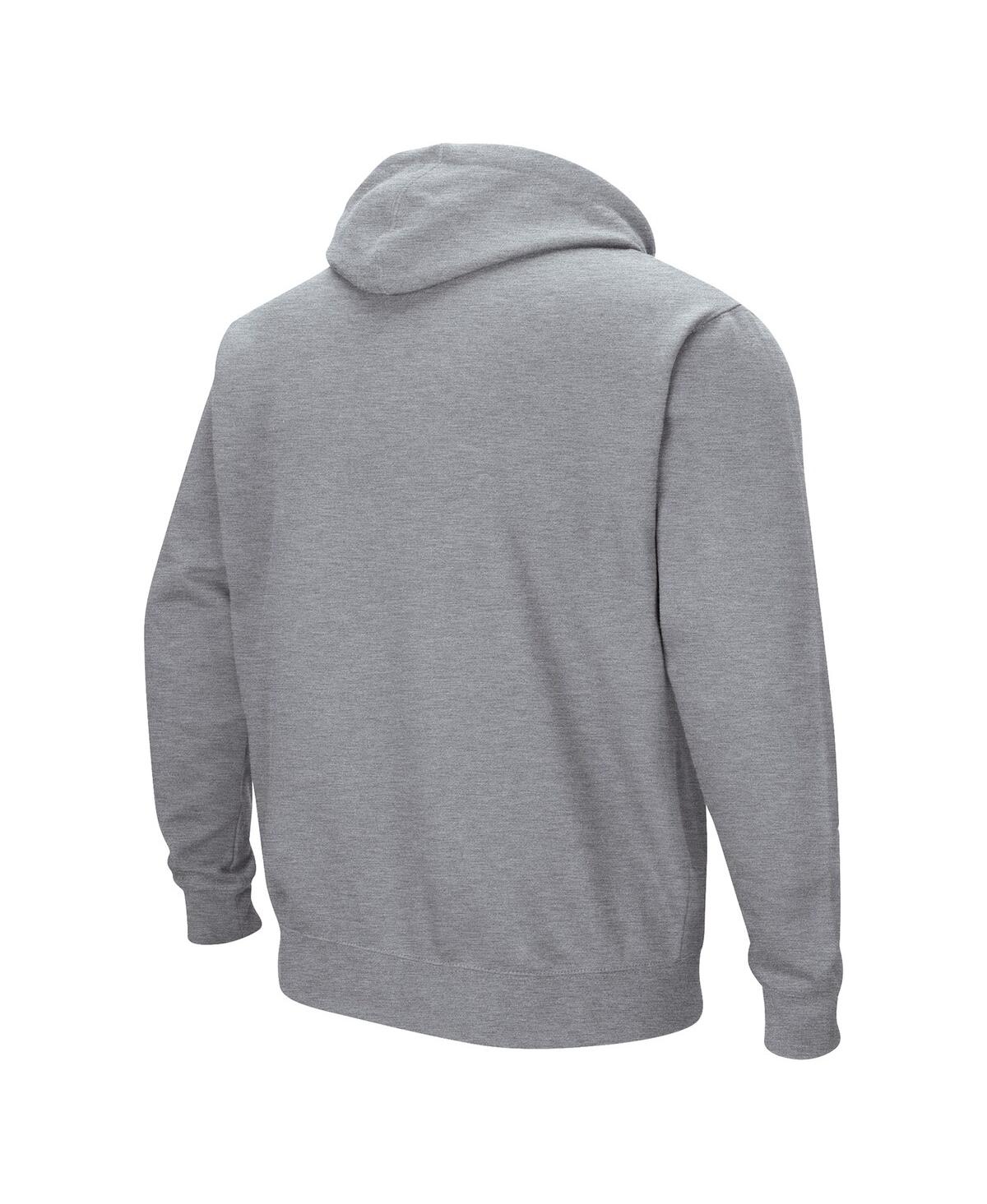 Colosseum Men's Heathered Gray Unlv Rebels Arch And Logo Pullover Hoodie In Heather Gray
