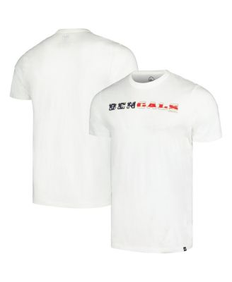 Men's White Cincinnati Bengals Flag Script Franklin T-Shirt