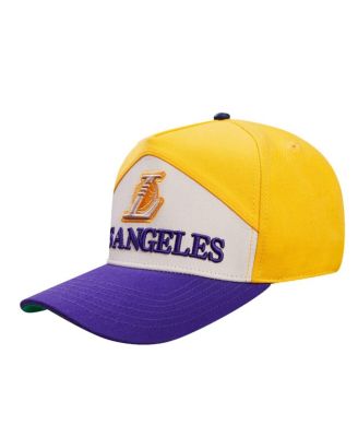 Men's Gold/Purple Los Angeles Lakers Pinch Chevron Adjustable Hat