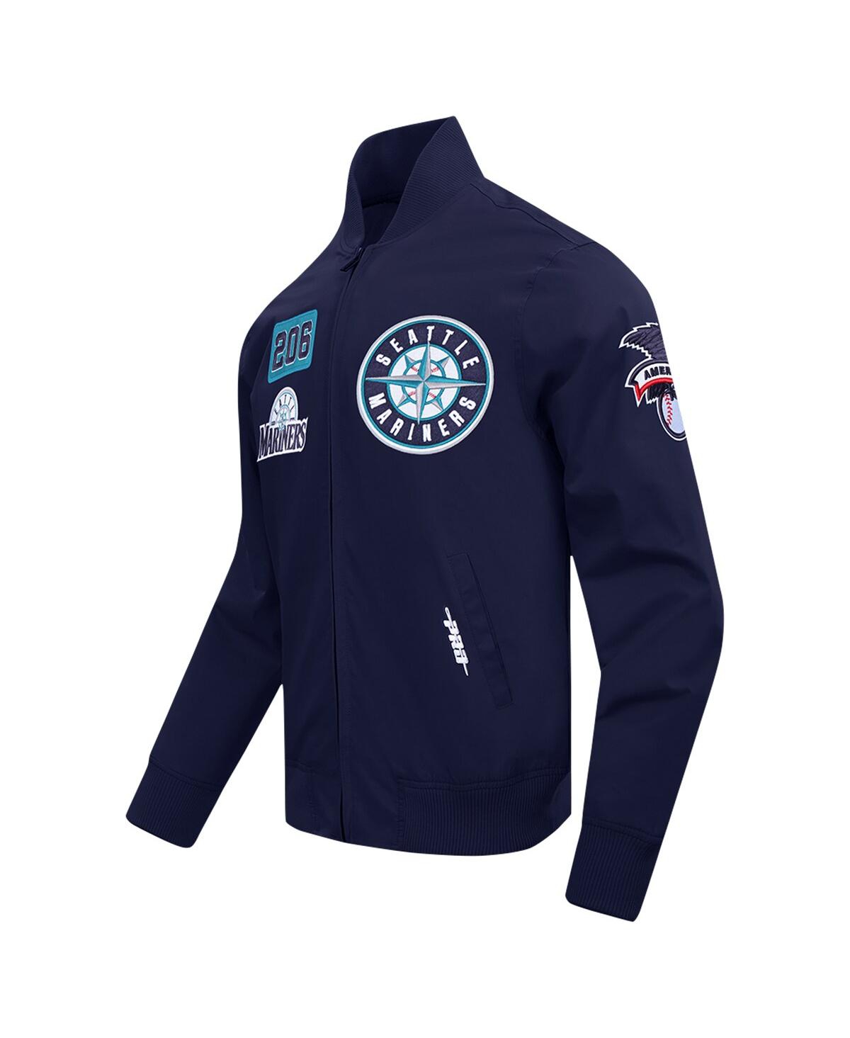 Pro Standard Men's Navy Seattle Mariners Area Code Twill Full-zip Jacket In Navy