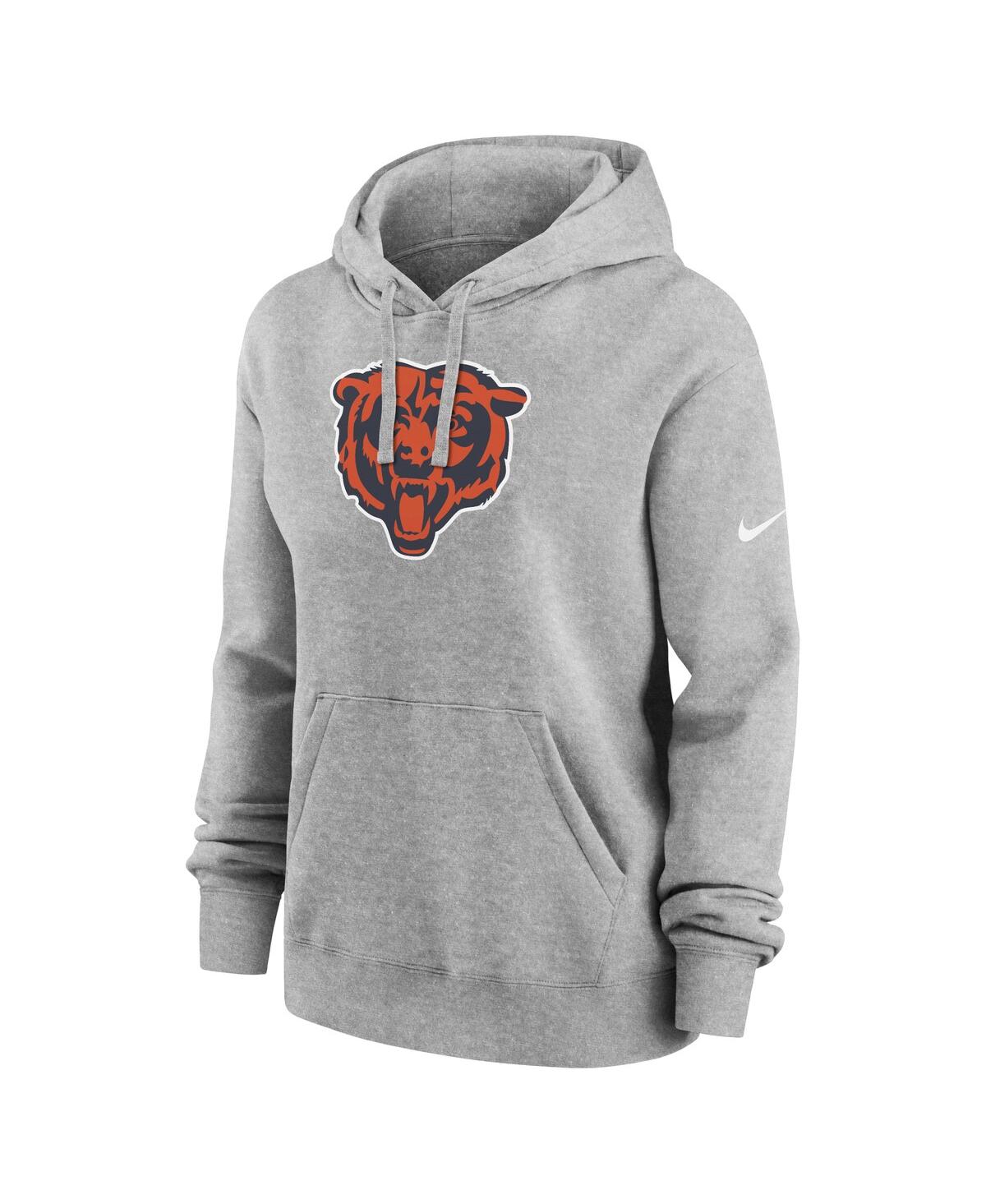Nike Chicago Bears Club  Women's Nfl Pullover Hoodie In Heather Gray