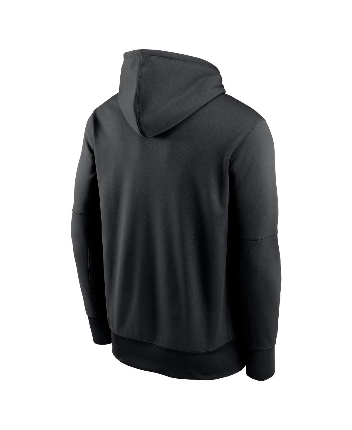 Jordan Men's Black North Carolina Tar Heels Football Icon Performance Fleece Pullover Hoodie In Black