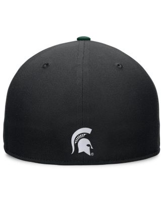 Men's White/Green Michigan State Spartans Tri-Tone Heritage Collector Fitted Hat