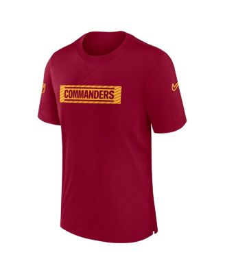 Men's Burgundy Washington Commanders Sideline Player Performance T-Shirt