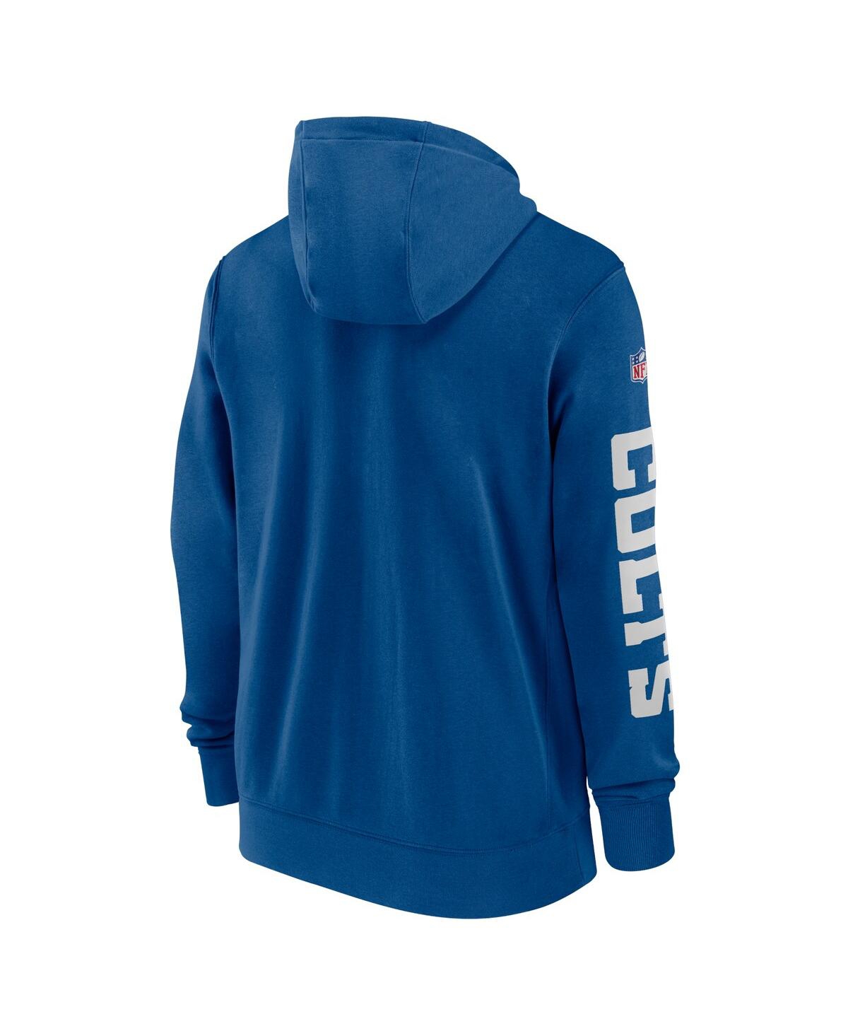 Nike Men'sIndianapolis Colts 2024 Sideline Club Full-Zip Hoodie - Royal