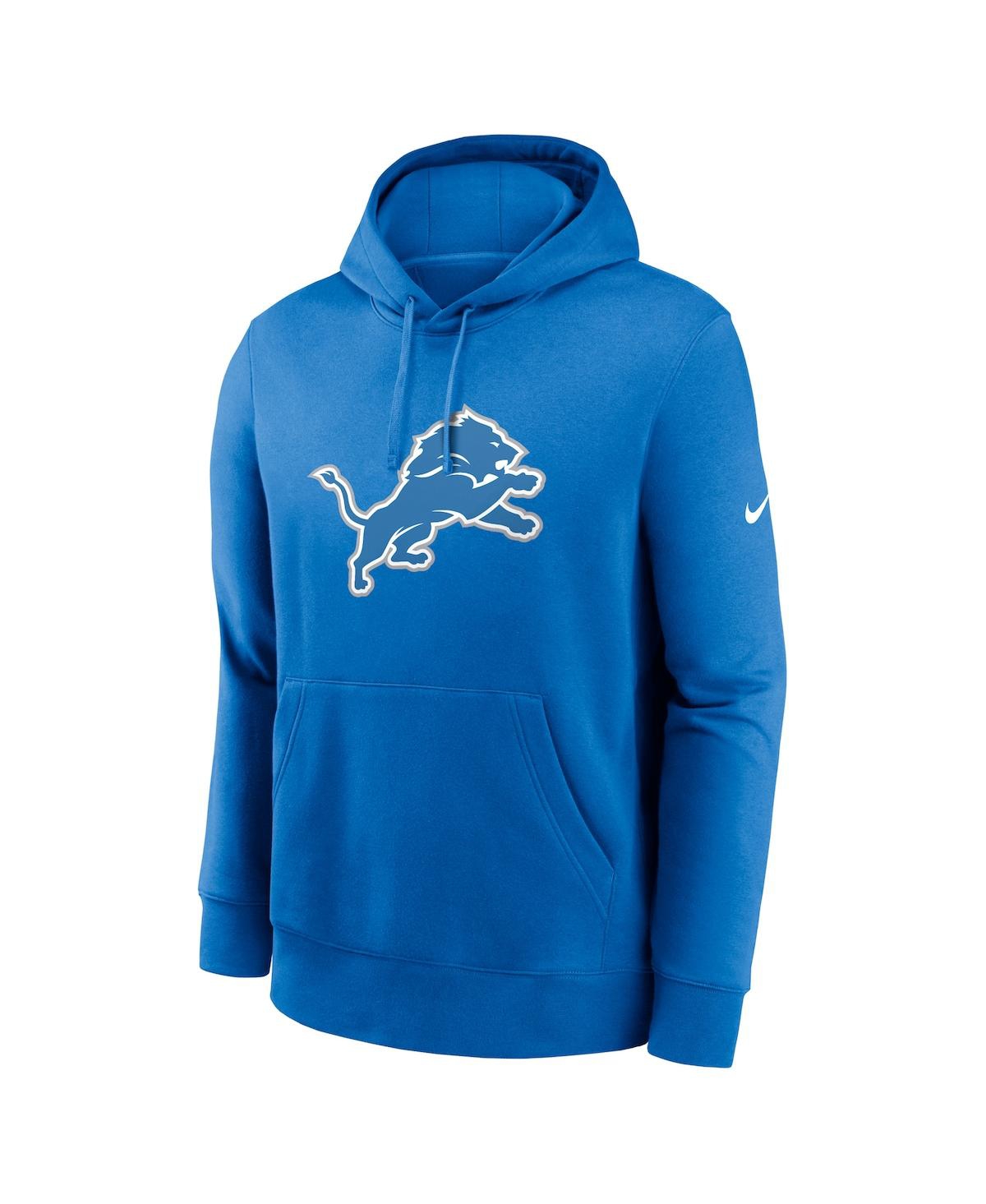 Nike Men'sDetroit Lions Club Logo Pullover Hoodie - Blue