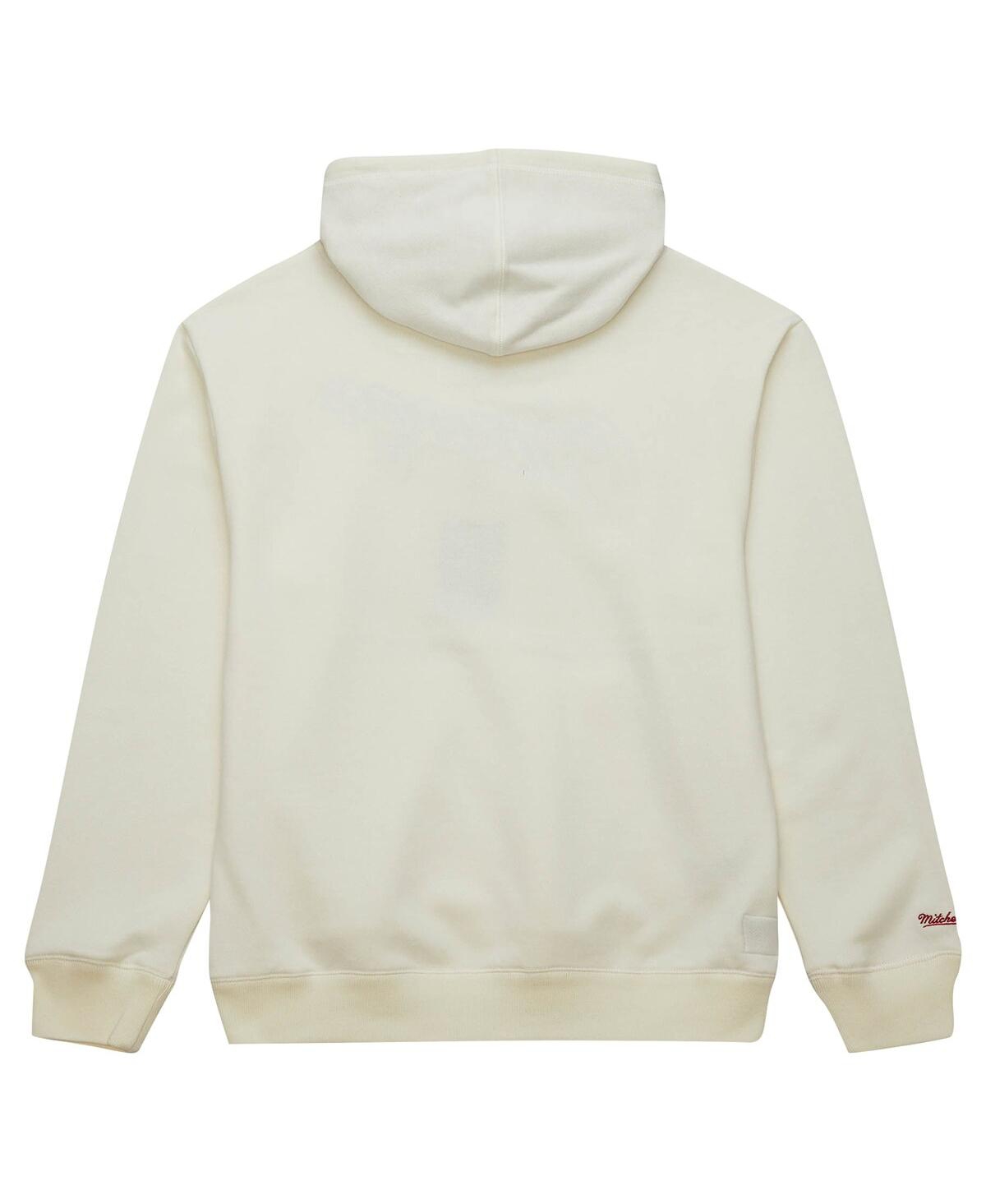 Mitchell & Ness Men'sChicago Bulls Hardwood Classics Vintage Pullover Hoodie - Cream