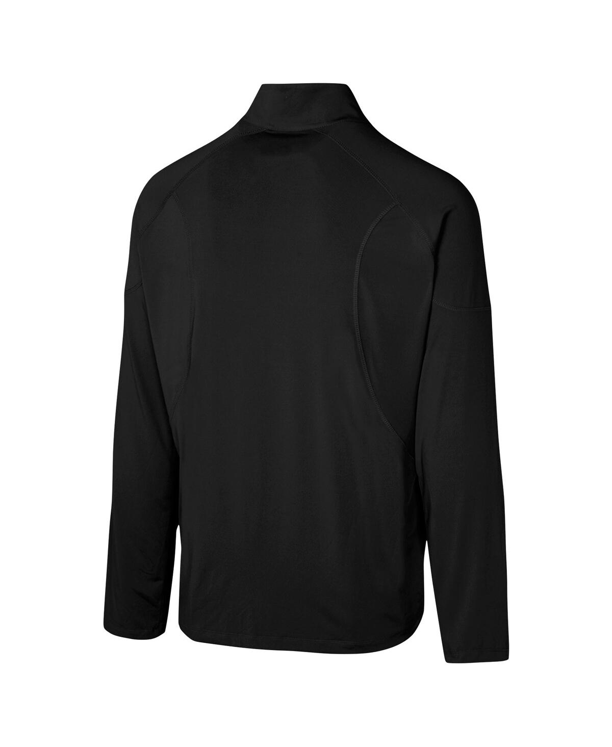 Outerstuff Men's Black Carolina Panthers Grind Iron Quarter-zip Top In Black