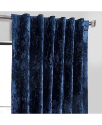 Sapphire Blue Lush Crush Velvet Room Darkening Curtain