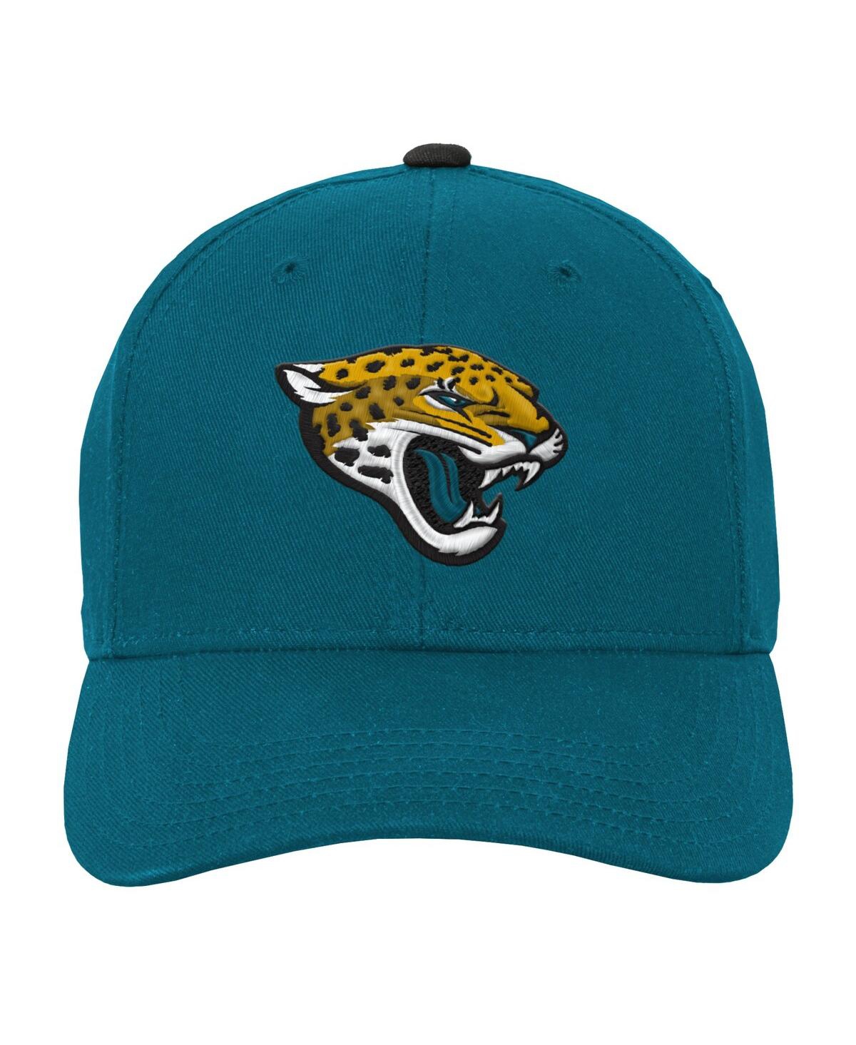 Outerstuff Big Boys And Girls Teal Jacksonville Jaguars Team Pre-curved Adjustable Hat In Teal