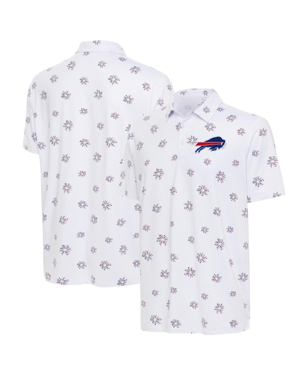 Men's White Buffalo Bills Fireworks Polo - White