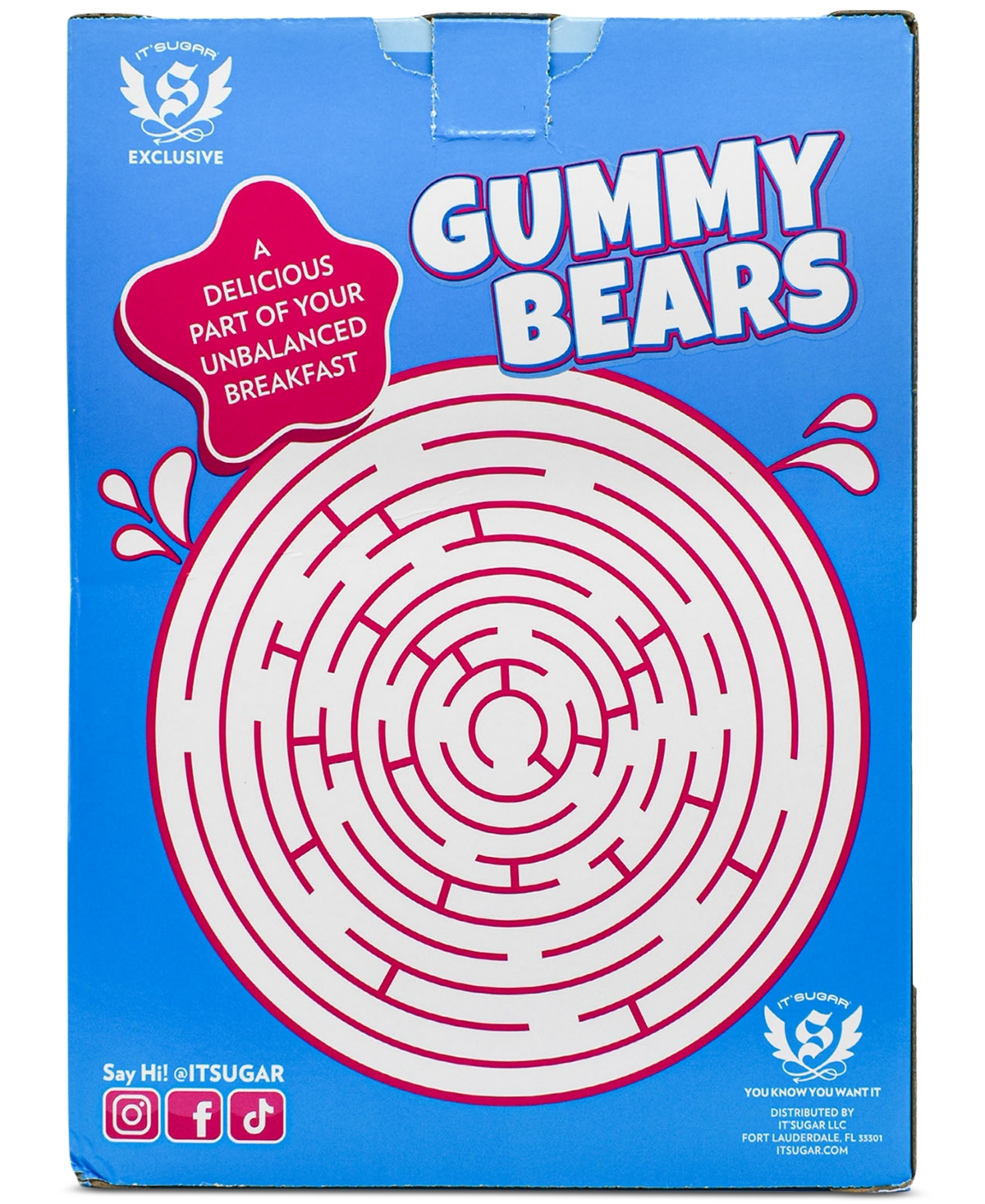 IT'SUGAR GUMMY BEARS CEREAL GIFT BOX, 24 OZ 