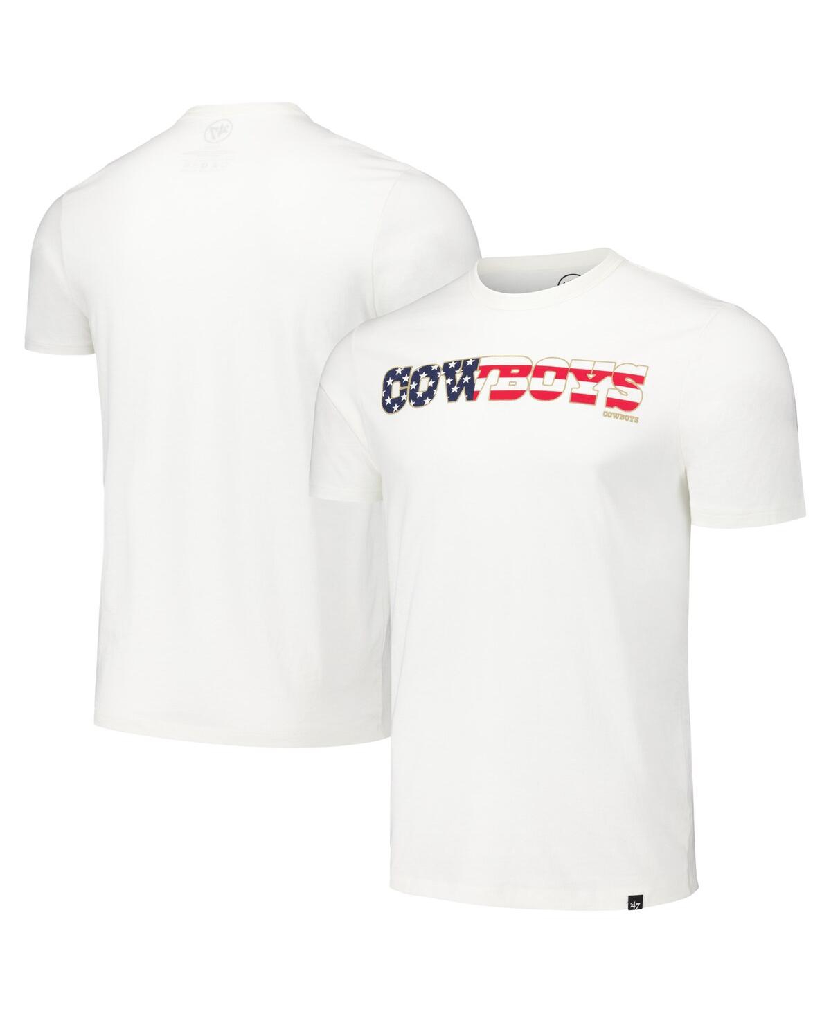 Men's White Dallas Cowboys Flag Script Franklin T-Shirt - White
