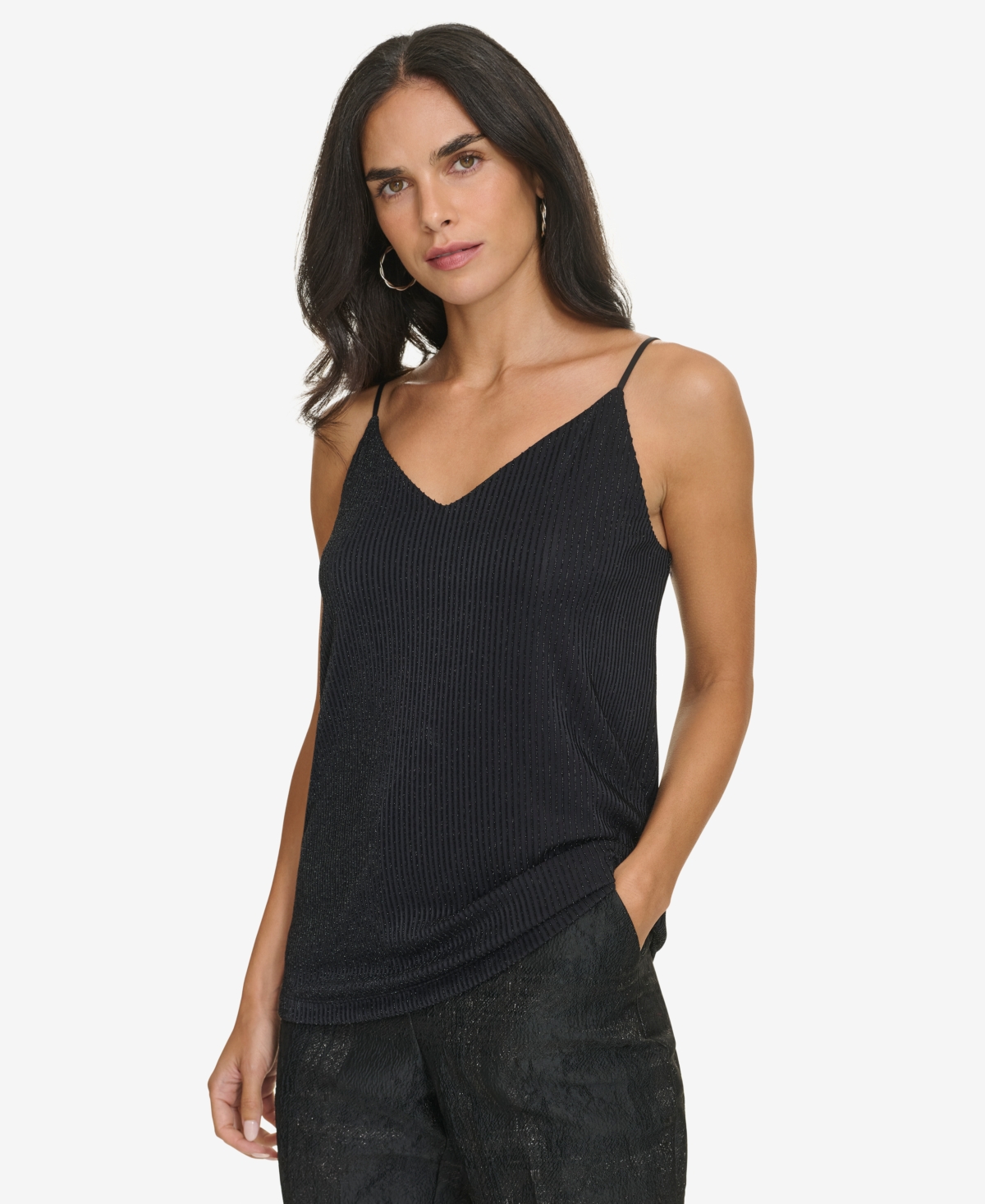 Calvin Klein Women's Sparkle Ribbed Camisole