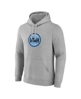 Men's Steel Heather Utah Hockey Club Draft Logo Pullover Hoodie