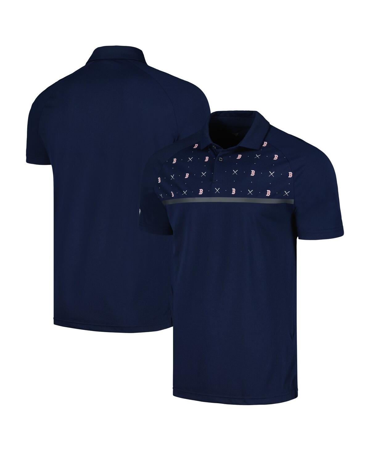 Men's Navy Boston Red Sox Sector Batter Up Raglan Polo - Navy