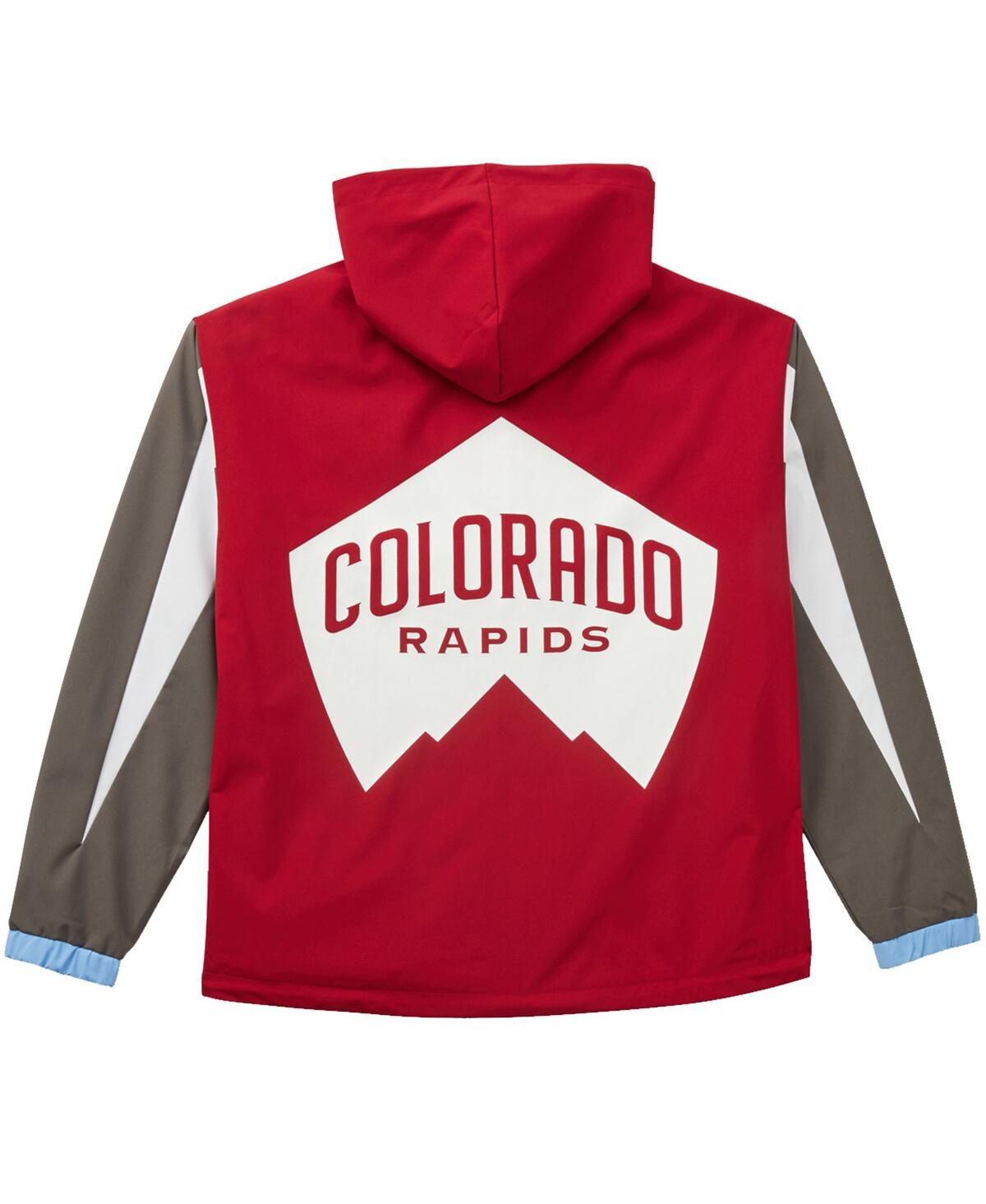 Live Breathe Futbol Men's and Women'sColorado Rapids Tekker Half-Zip Anorak Jacket - Crimson