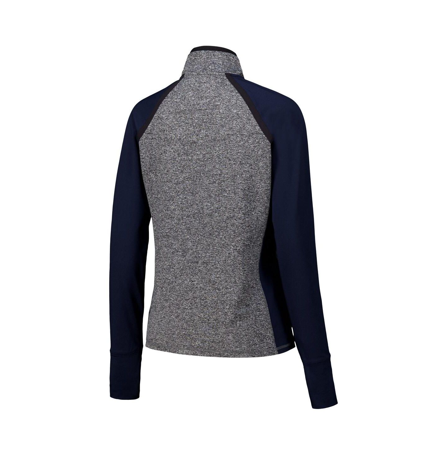 Женская куртка Camp David Navy/Heather Gray West Virginia Mountaineers Finalist Raglan Quarter-Zip — фото 3