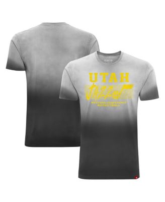 Men's and Women's Black Utah Jazz Bingham Sun-Fade T-Shirt