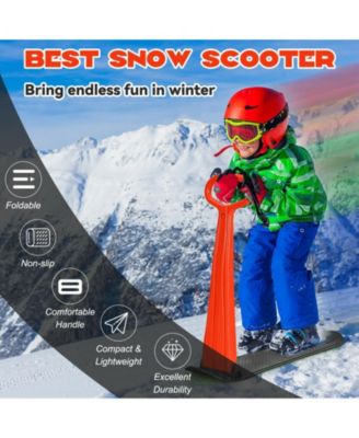 1-Rider Snow Scooter with Grip Handle-Red