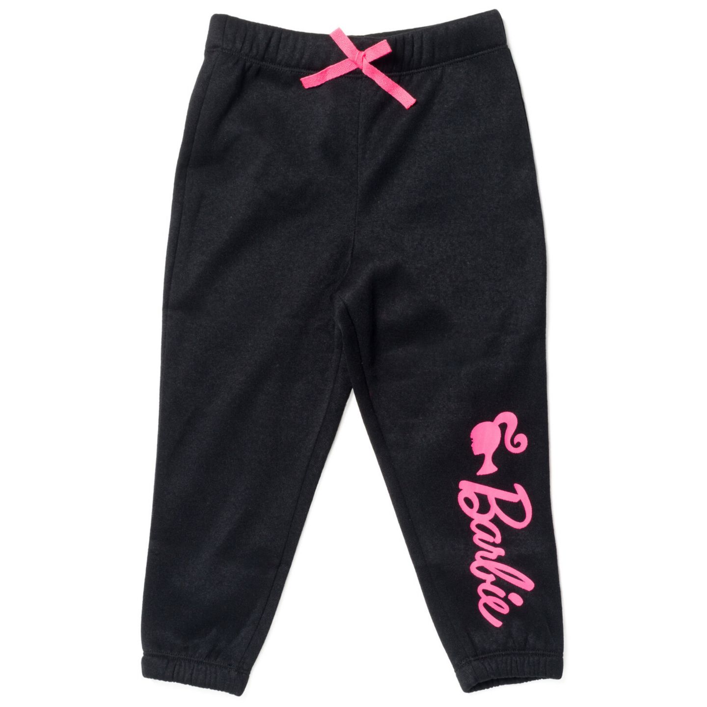 Детский комплект Barbie Little Girls French Terry Sweatshirt and Jogger Pants Set, цвет: Чёрный — фото 6