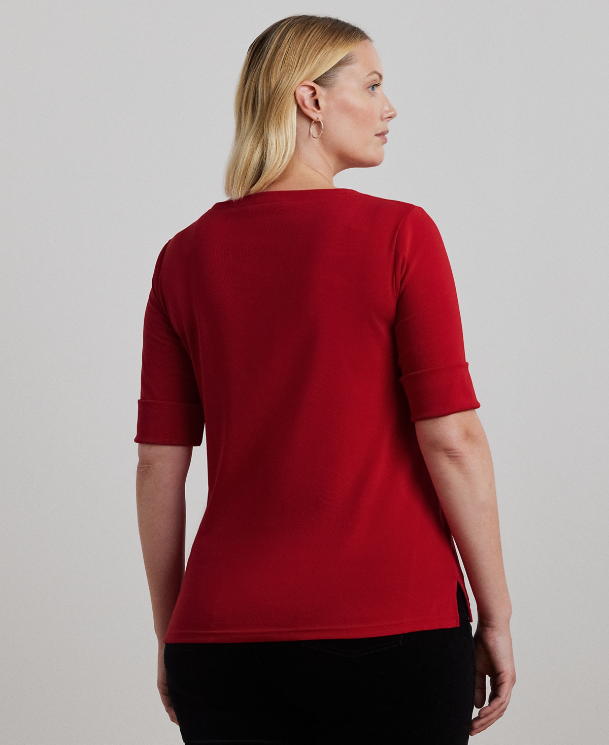 Lauren Ralph Lauren Plus Size Elbow-Sleeve Top