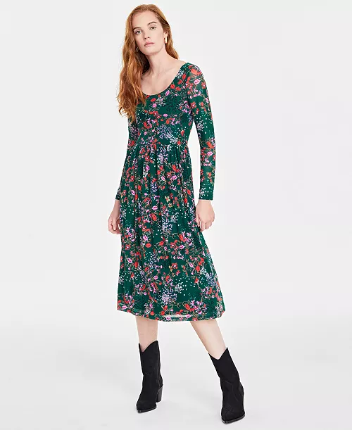 women's mesh midi dress, created for macy's