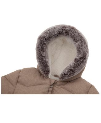 Baby Boys Sherpa Lined Puffer Jacket Winter Coat