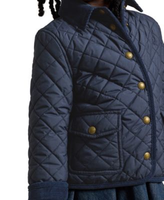 Toddler and Little Girls Quilted Water-Repellent Barn Jacket