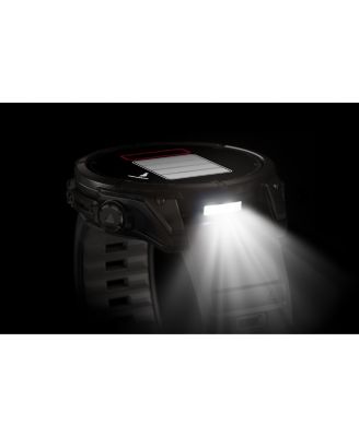 fenix 8 47mm, AMOLED, Outdoor & Fitness GPS Smartwatch, Saphire, Carbon Gray Titanium Black, Black/Pebble Gray Band