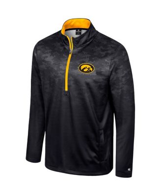 Men's Black Iowa Hawkeyes The Machine Half-Zip Jacket