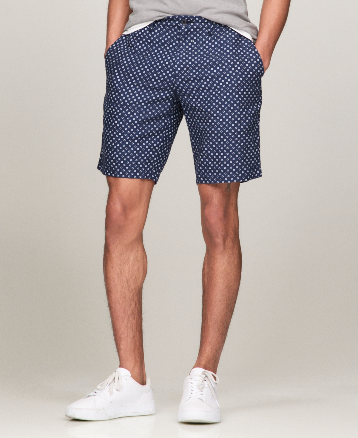 Tommy Hilfiger Men's Brooklyn Dot-print Shorts In Carbon Navy