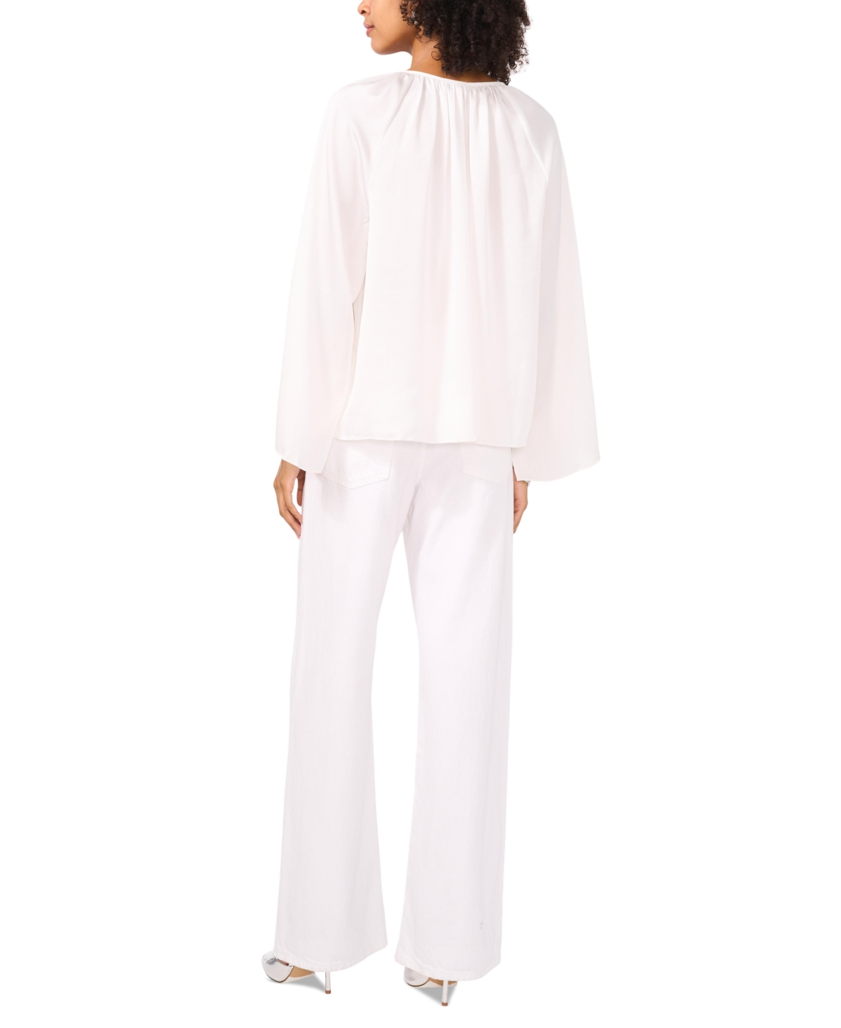 Vince Camuto Women's Flared-Sleeve V-Neck Top