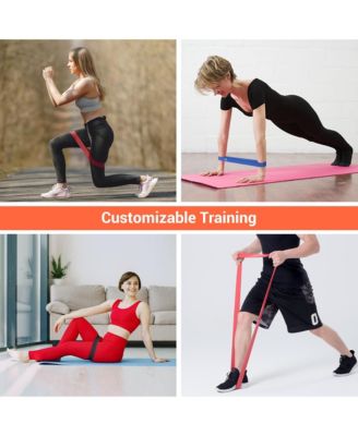 5 Pack Resistance Loop Bands Set Workout Fitness Latex Bands Gym Home Yoga 80Lbs