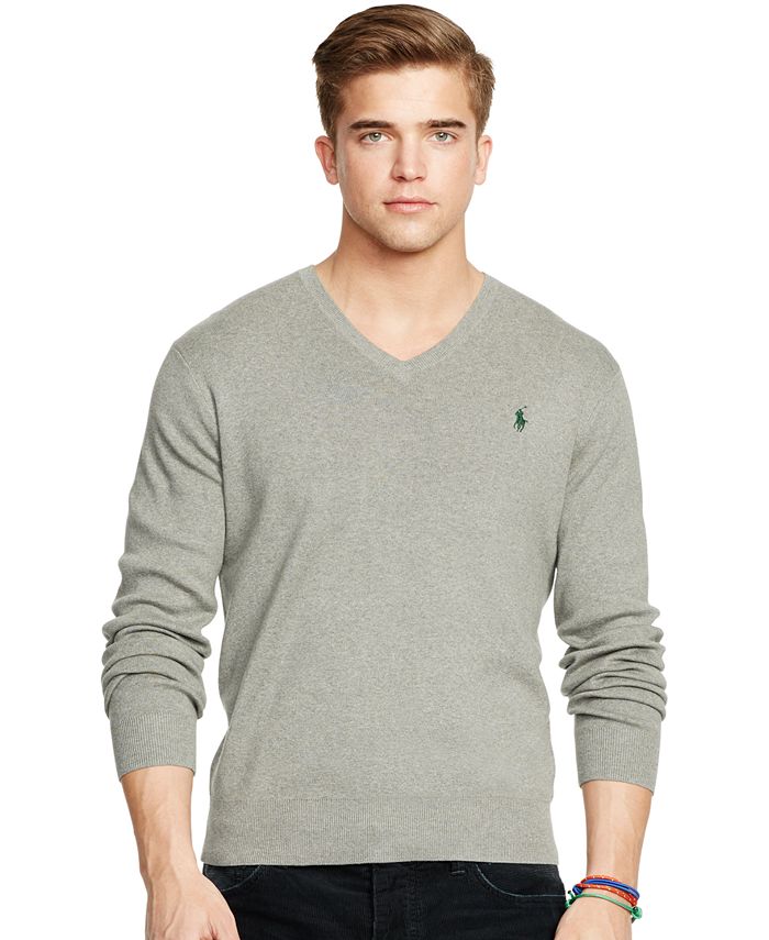 Polo Ralph Lauren Pima V-Neck Sweater - Macy's