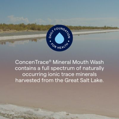 | ConcenTrace Mineral Mouth Rinse | Gentle Mouth Rinse, Fresh Breath | Alcohol Free, Certified , Gluten Free, Non-GMO | Mint | 10 oz