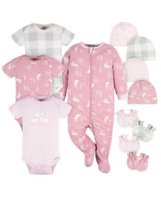 Baby Girls Essentials 12-Piece Layette Bundle, Acorns