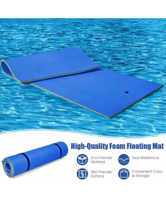12 x 6 Feet 3 Layer Floating Water Pad-Blue