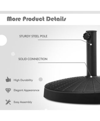 49 LBS Patio Resin Umbrella Base Stand for Outdoor