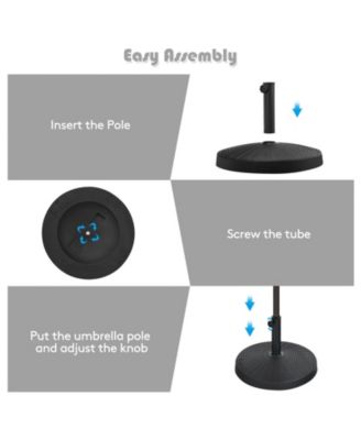 49 LBS Patio Resin Umbrella Base Stand for Outdoor