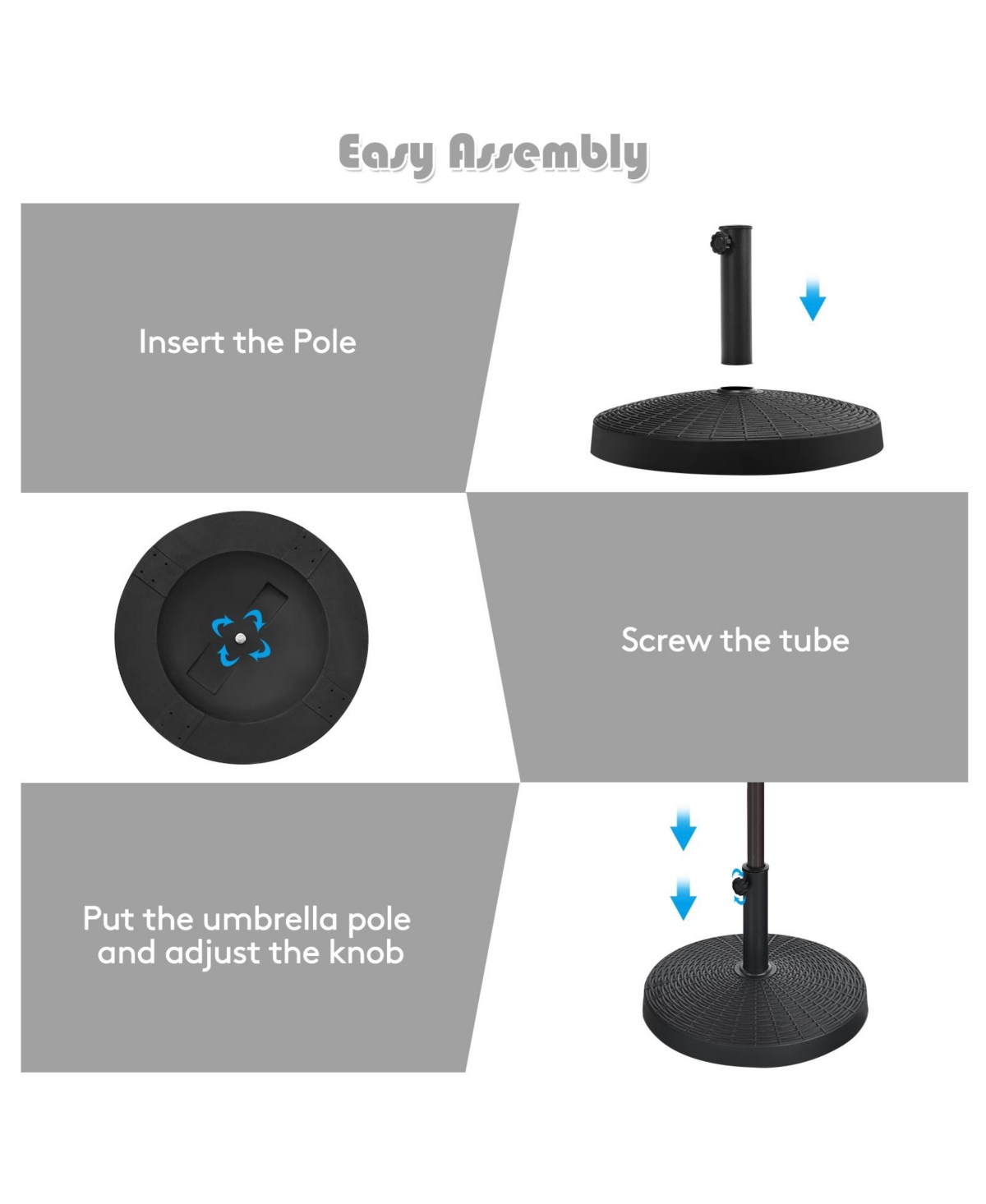 Skonyon 49 Lbs Patio Resin Umbrella Base Stand for Outdoor