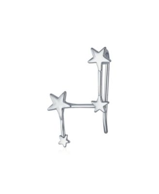 Petite Celestial Astrology Constellation Shinning North Star Stud Earrings Gold Plated .925 Sterling Silver