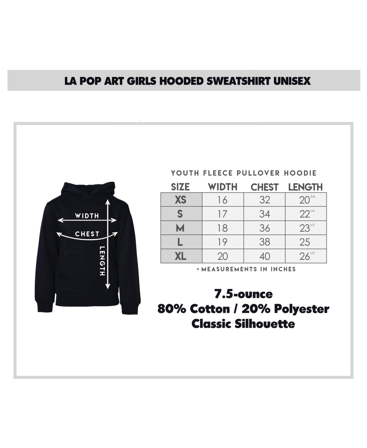 La Pop Art Girls Have Yourself a Merry Christmas Word Art Hooded Sweatshirt