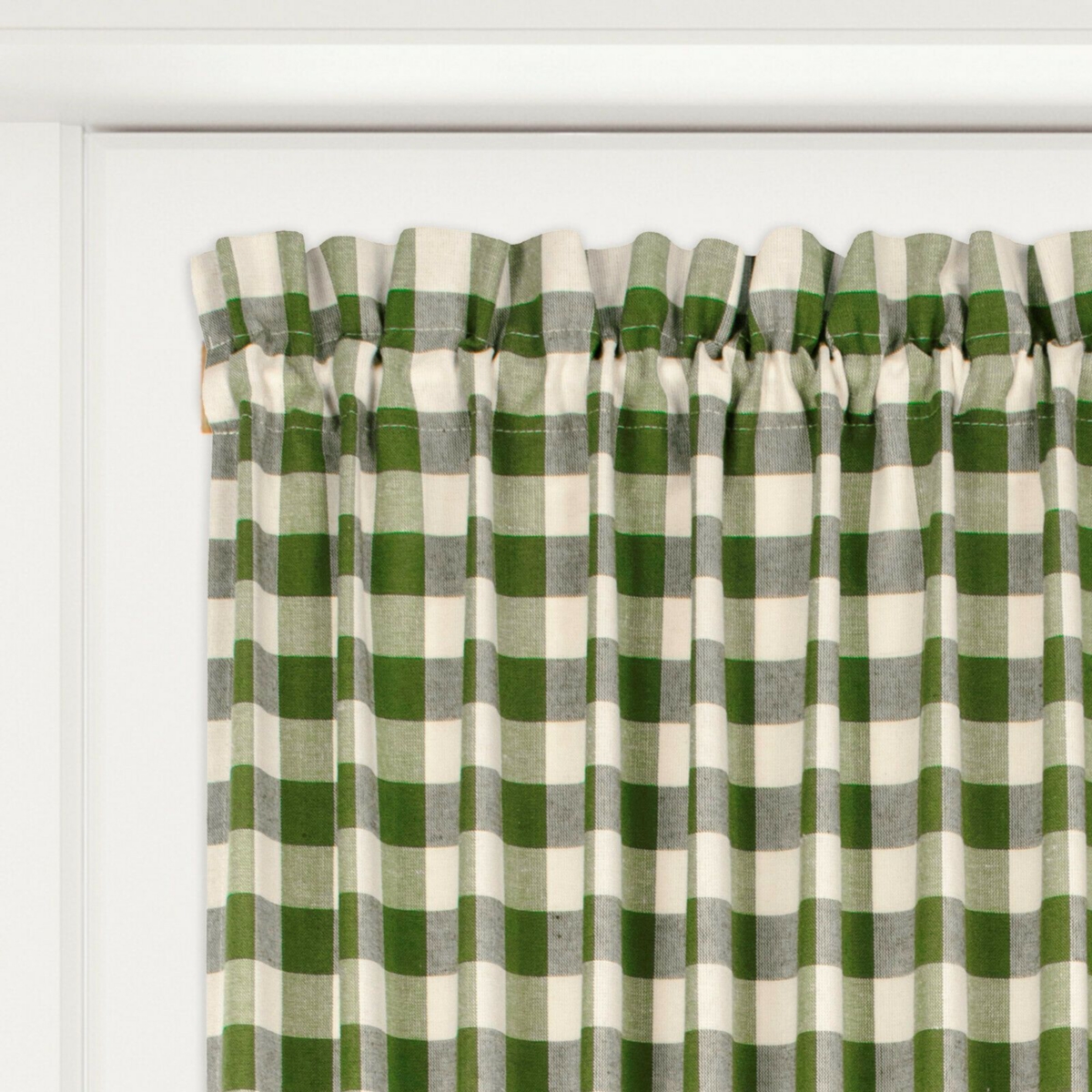 Kate Aurora Plaid Country Farmhouse French Door Curtain Panel With Matching Tieback
