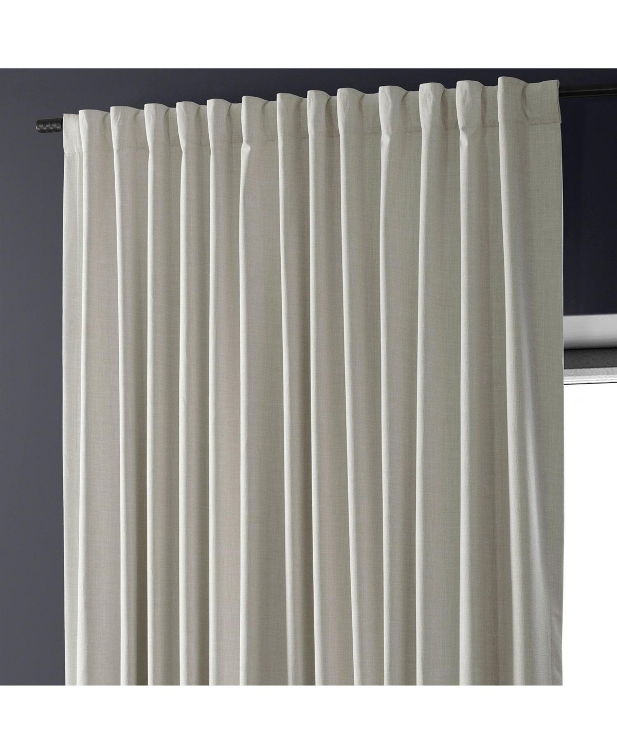 Shop Half Price Drapes Warm White Extra Wide Performance Linen Hotel Blackout Curtain