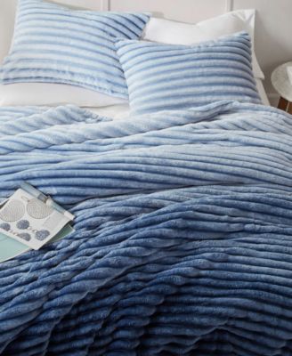 Avril Fluffy Ribbed Plush 3-Pc. Comforter Set, Full/Queen