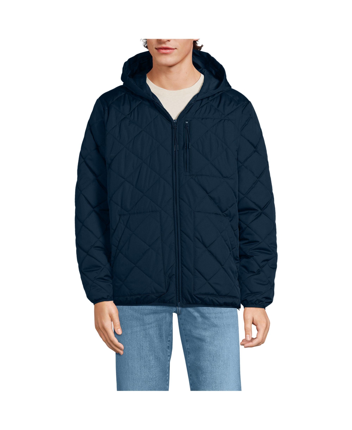 Men's FeatherFree Insulated Diamond Quilted Hoodie Jacket - Radiant navy